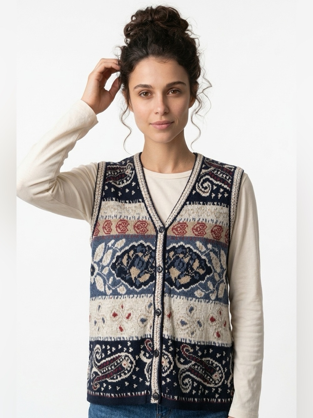 ✌️4 for $20✌️ 
Vintage knit vest